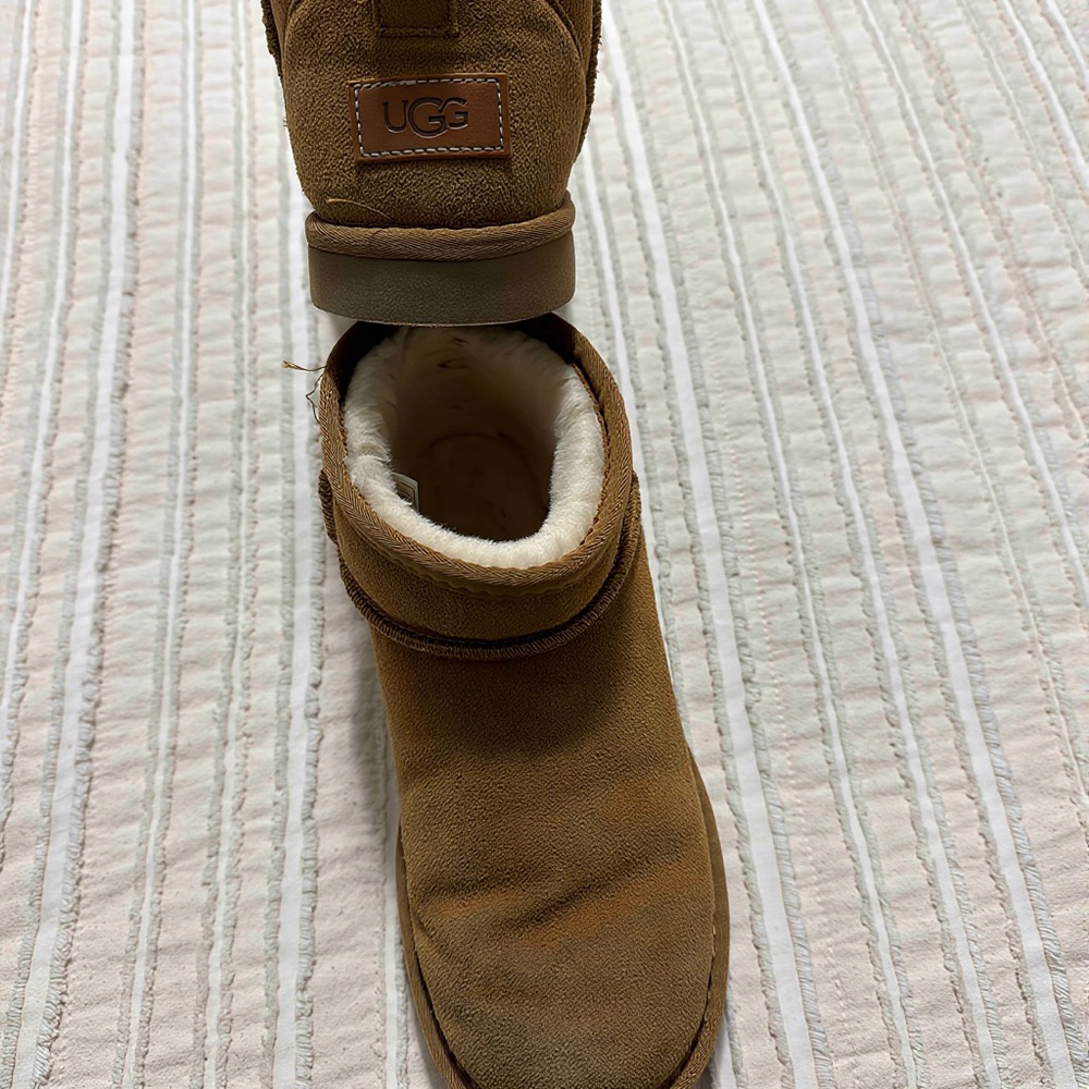 UGG Tan Suede Ankle Boots